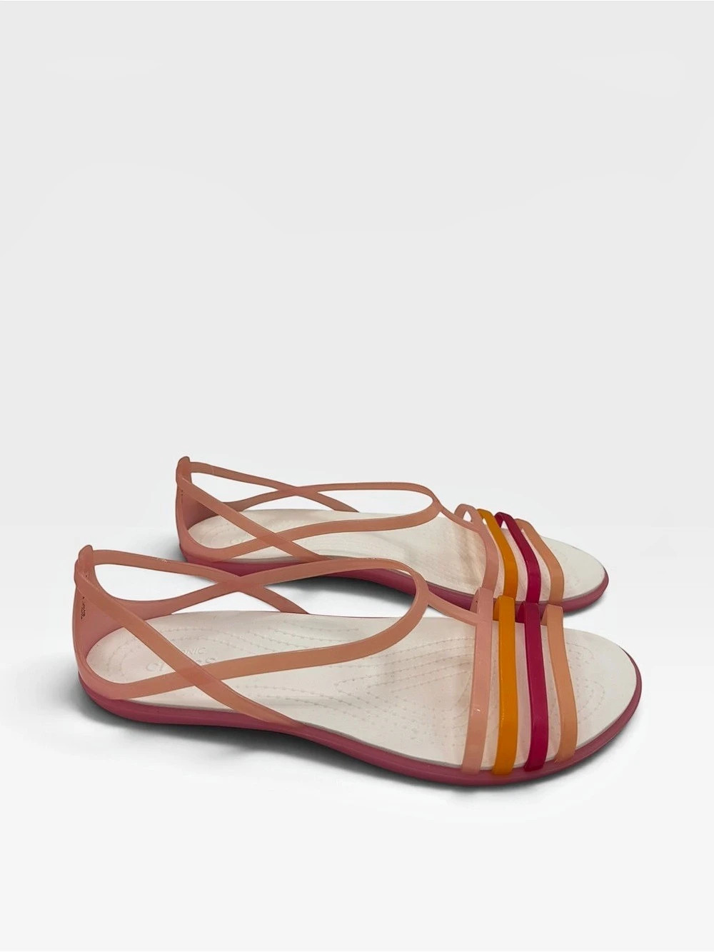 Crocs Isabella Strappy Sandal Women's Color Block Pink & Red NWT